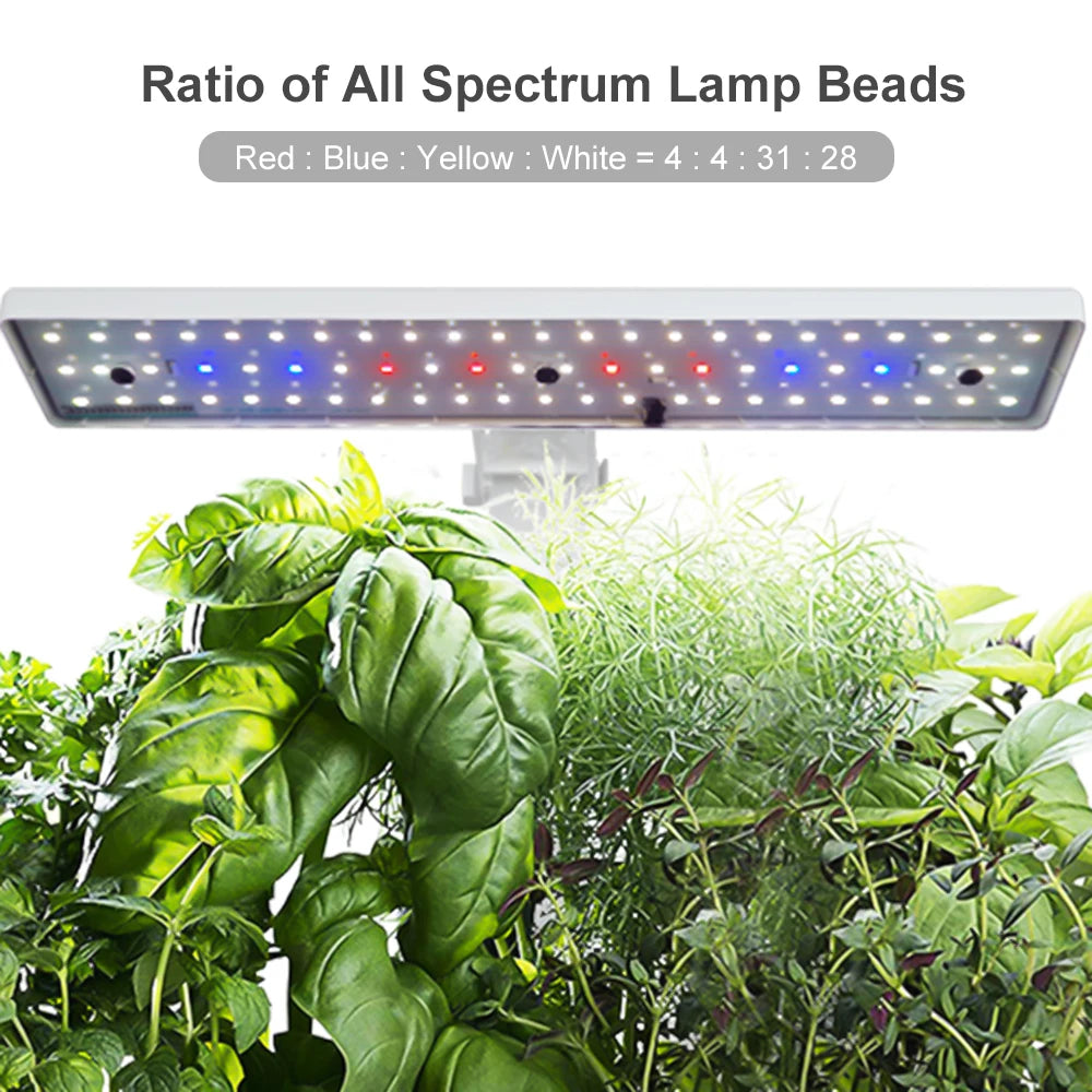 Smart Garden Hydroponics Growing System Indoor Herb Garden Kit Automatic Timing LED Grow Lights Water Pump for Home Flower Pots
