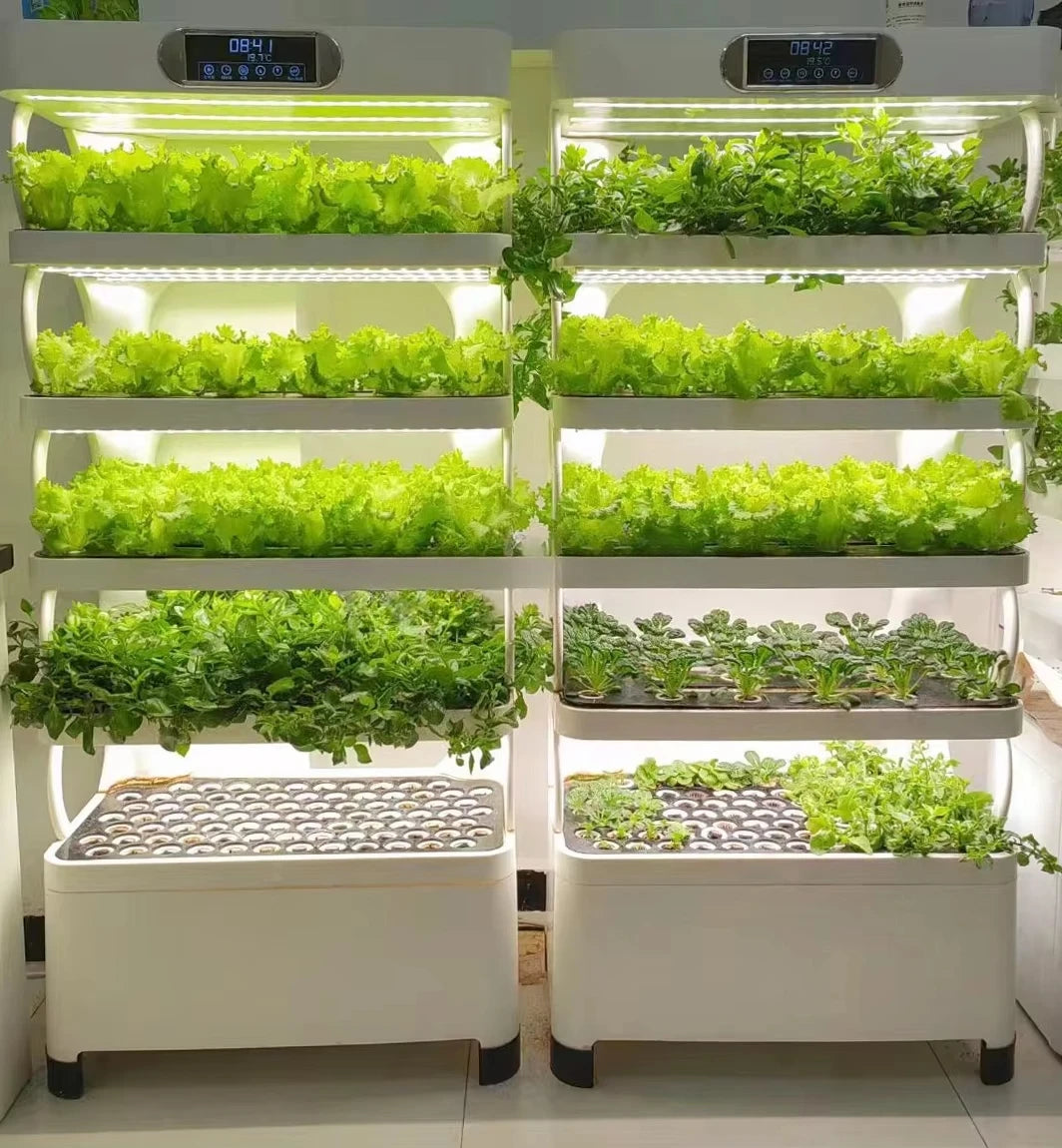 Indoor Home Smart Herb Garden Intelligente Microgreens Aquaponics Aeroponic Vertical Hydroponic Kit Hydroponics Growing System