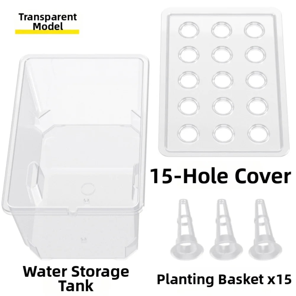 For Indoor Gardening 15-hole System Indoor Herb Garden Space-saving Design Countertop Friendly Plastic Construction