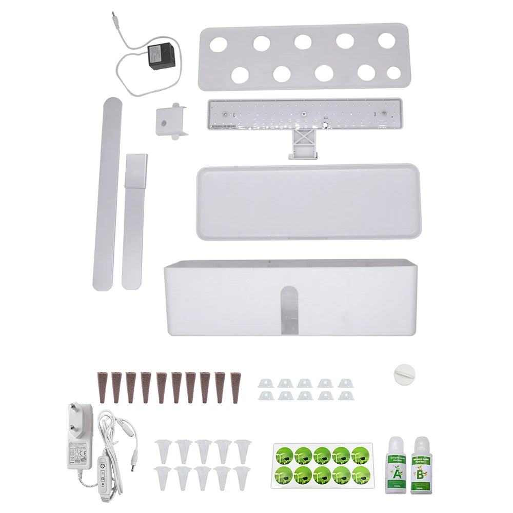 Smart Garden Hydroponics Growing System Indoor Herb Garden Kit Automatic Timing LED Grow Lights Water Pump for Home Flower Pots