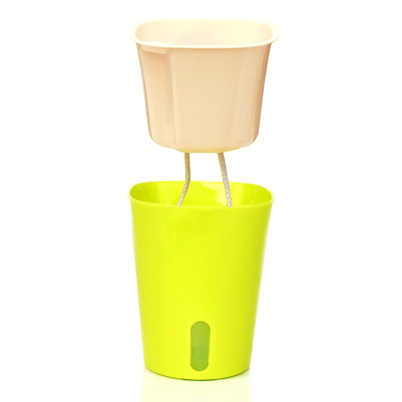 Mini Automatic Self Watering Flower Plants Pot Put In Floor Irrigation For Garden Indoor Home Decoration Gardening Flower Pots